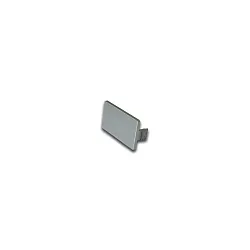 Front cover for LED covering profile 25mm, stainless steel look