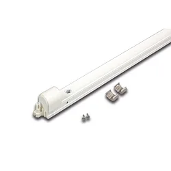 Compact linear luminaire (long field) SlimLite CS HE, 59.5cm, 14W, with splinterguard cover (plexiglas)