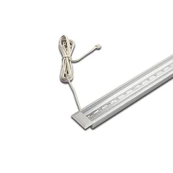 Flat recessed LED luminaire LED IN-Stick HR for milled groove, IP44, asymmetrical, clear cover, 53cm, 12.5W 4000K 100°, CRI> 95