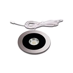 Recessed LED spot AR 78-LED, round, Ø 9cm, with LED24-plug, CRi>95, glare-free, fixed, 7.5W 3000K 450lm 80°, black