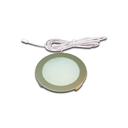 LED panel luminaire FR 68-LED, recessed/surface mount, round, IP44, LED24 connection, CRi>90, 4W 3000K 270lm 110°, matt chrome