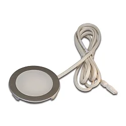 HV LED panel luminaire FR 68-LED, recessed/surface mount, IP20, 230V HVLCS, 3W 3000K 200lm 110°, inox look
