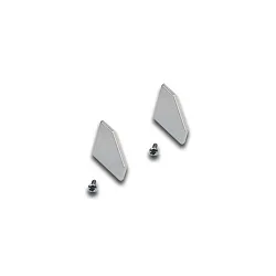 2pc. set of end cap for LED corner profile 19mm, with fastening screws, anodised alu