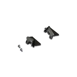 2pc. set of end cap for LED milling mount profile A, 24mm, with fastening screws, black