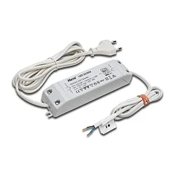 Transformer LED 24/ 30W connection cable 200cm, with Europlug with connection line 100cm