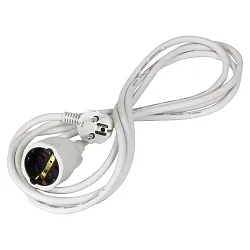 Protective contact extension, H05VV-F3G1,5mm², with childlock, white, 2m