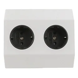 Protective contact socket SALERNO, 2-fold, 250V, max. 3500W