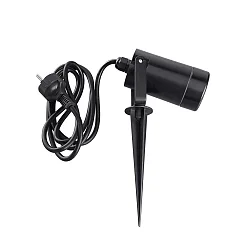 Ground spike luminaire BURANO, 230V AC, GU10, LED max. 7W, IP44, with 2m connection cable + plug