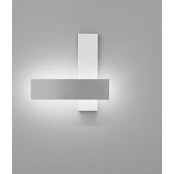 LED Wall luminaire DEX LED, IP20, white matt - aluminum polished