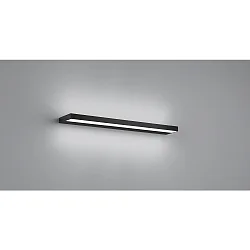 LED Wall luminaireSLATE 60 LED Mirror lamp IP44 black matt