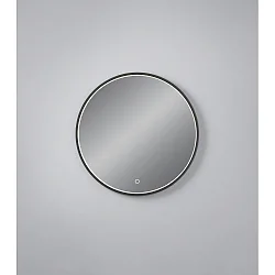 mirror with lighting VIDO Ø 60CM tunable white, direct IP44, black 