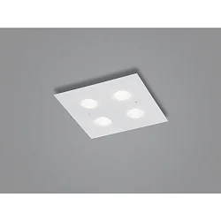 ceiling luminaire NOMI 4 flames, square LED IP20, white dimmable
