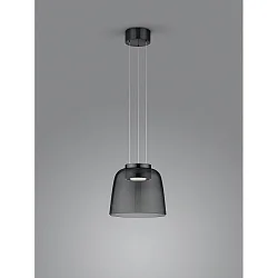pendant luminaire ODA with shade IP20, black chrome dimmable
