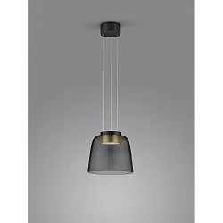 pendant luminaire ODA with shade IP20, gold, black dimmable