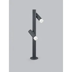 bollard lamp LOCI 2 flames, rotatable IP65, graphite 