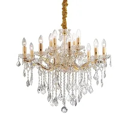 Chandelier FLORIAN SP12, 12 flames, E14, gold