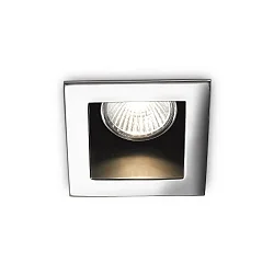 Recessed downlight FUNKY, IP20, 9 x 9cm, GU10 max. 50W, white / black reflector