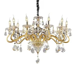 Chandelier NEGRESCO SP10, 10 flames, E14, transparent