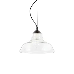 Pendant luminaire BISTRO\' SP1 PLATE, E27, transparent