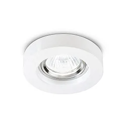 Recessed spot BLUES ROUND, IP20, Ø 9.5cm, GU10 max. 50W, aluminium, white