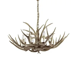 Chandelier CHALET SP8, 8 flames, E14, beige