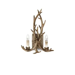 Wall luminaire CHALET AP2, 2 flames, E14, beige