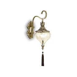 Wall luminaire HAREM AP1, 1 flame, E27, antique brass