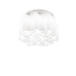 Ceiling luminaire COMPO, 10 flames, Ø 73.5cm, E27, smoked glass / chrome