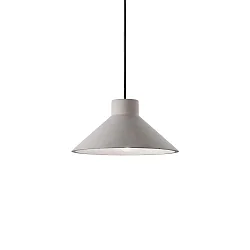 Pendant luminaire OIL-6, Ø 25cm / H 12.5cm, E27 max. 15W, concrete, cement grey / black