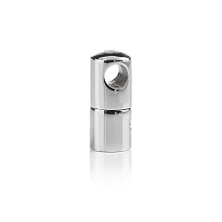 Cable holder for mounting on wall or ceiling, Ø 1.5cm / H 3cm, chrome