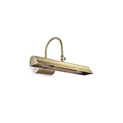 Wall luminaire / picture luminaire RETRÒ, 2 flames, width 35cm, E14, tiltable, burnished metal