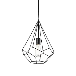 Pendant luminaire AMPOLLA 3, DIAMOND long, shade Ø 30cm / H 42cm, E27, adjustable height