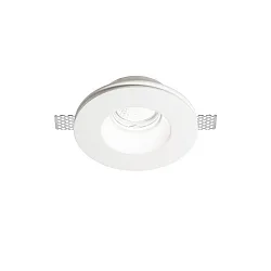 Recessed luminaire SAMBA ROUND, IP20, GU10, paintable plaster, opening Ø 7.4cm