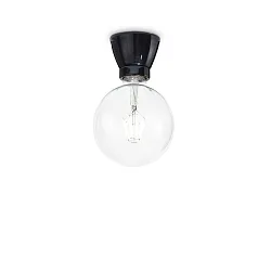 Wall / Ceiling luminaire WINERY, E27 max. 60W, straight, ceramics, black