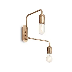 Wall luminaire TRIUMPH AP2, 2 flames, E27, with switch and fabric coated cable