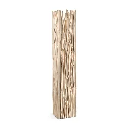 Floor luminaire DRIFTWOOD, 2 flames, angular, without shade, E27, metal / natural wood
