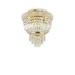 Ceiling luminaire DUBAI, 3 flames,  Ø 32cm, E14, metal / refined chrystal