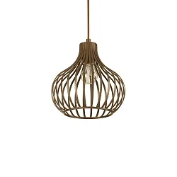 Pendant luminaire ONION MINI, Ø 23.5cm, E27 max. 60W, metallic brwon