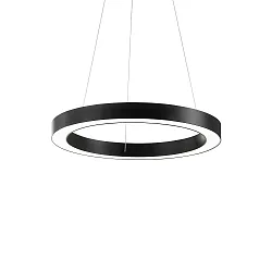 LED pendant luminaire ORACLE ROUND, Ø 50cm, 35W 3000K 2300lm, black