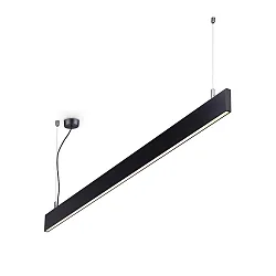 LED pendant luminaire LINUS, 68W 3000K 3850lm 2x104°, 1-10V dimmable, black