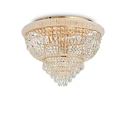 Ceiling luminaire DUBAI, 24 flames,  Ø 78cm, E14, metal / refined chrystal