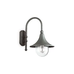 Outdoor wall luminaire CIMA, IP43, E27 max. 60W, aluminium / acrylic
