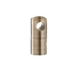Cable holder for wall and ceiling mountings, Ø 1.5cm / H 3cm, burnished brass