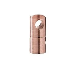 Cable holder for wall and ceiling mountings, Ø 1.5cm / H 3cm, burnished copper