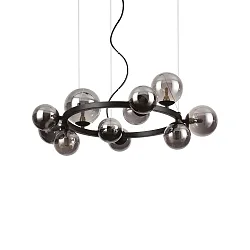 pendant luminaire PERLAGE 11 flames G9 IP20, black 