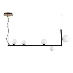 pendant luminaire BIRDS SP5 5 flames, adjustable G9 IP20, black matt 