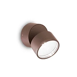 outdoor wall luminaire OMEGA round IP54, coffee brown