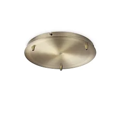 canopy ROUND STANDARD Ø 30CM 3-fold, round, brass, burnished
