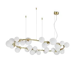 pendant luminaire PERLAGE 30 flames G9 IP20, satined brass 