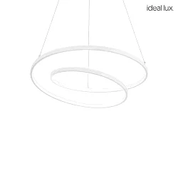 pendant luminaire OZ D60 DALI/PUSH round, DALI controllable IP20, white matt dimmable